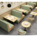 Móveis de jantar de couro único restaurante café cabine sofá